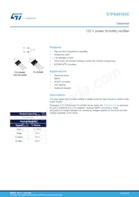 STPS40120CTN Datasheet Copertura