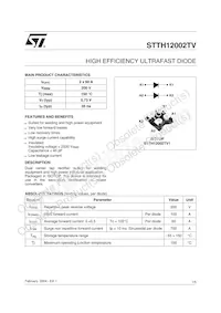 STTH12002TV1數據表 封面