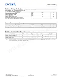 SBR10100CTB Datasheet Pagina 2