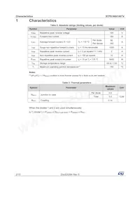 STPS160H100TV Datasheet Pagina 2