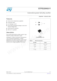 STPS30H60CGY-TR Datenblatt Cover