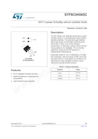 STPSC8H065CT Datenblatt Cover