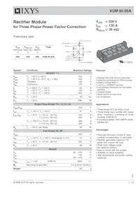 VUM85-05A Datasheet Cover