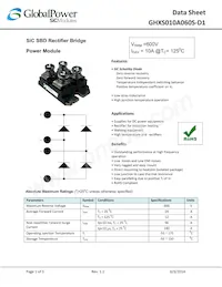 GHXS010A060S-D1數據表 封面