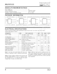 IRU1015-33CPTR Datasheet Page 2