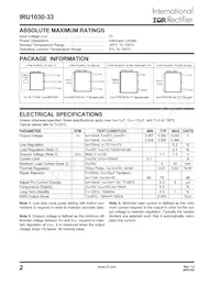 IRU1030-33CPTR Datasheet Pagina 2