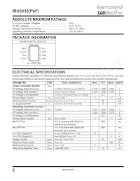 IRU3033CSPBF數據表 頁面 2