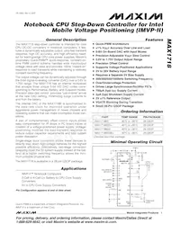 MAX1718EEI Datasheet Cover