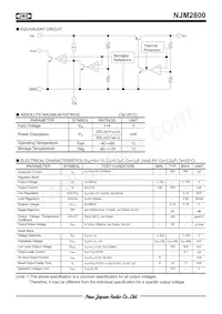 NJM2800U3342-TE1 Datasheet Page 2