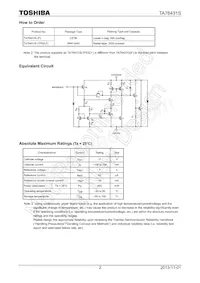 TA76431S Datasheet Pagina 2