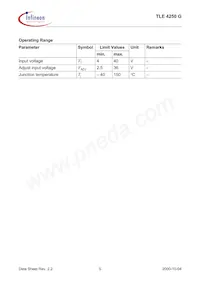 TLE4250GNTSA1 Datasheet Pagina 5