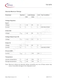 TLE4276GV10NTMA1 Datasheet Pagina 5