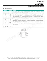 AAT1184ITP-0.6-T1數據表 頁面 2