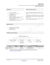 AP7215-33SG-13 Datasheet Cover