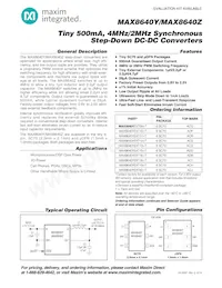 MAX8640YEXT19+TGA8 Datenblatt Cover