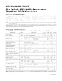 MAX8640YEXT19+TGA8 Datasheet Pagina 2