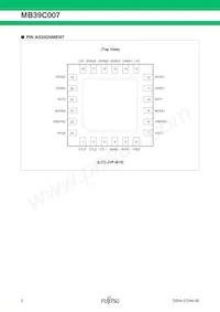 MB39C007WQN-G-JN-ERE1 Datasheet Pagina 2