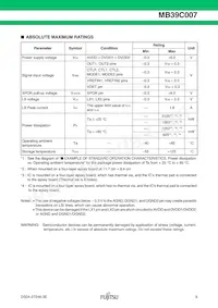 MB39C007WQN-G-JN-ERE1 Datasheet Pagina 9