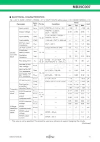 MB39C007WQN-G-JN-ERE1 Datasheet Pagina 11