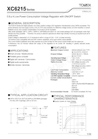 XC6215P502HR-G Datasheet Copertura