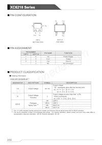 XC6218P402NR-G Datasheet Pagina 2