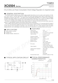 XC6504A501NR-G Datasheet Copertura