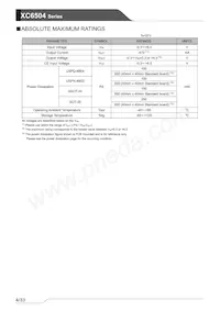 XC6504A501NR-G Datasheet Pagina 4