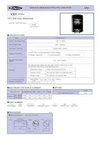 250VXH820MEFC25X45 Datenblatt Cover