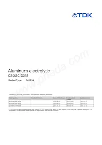 B41859C8687M003 Datasheet Copertura