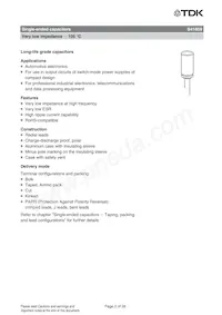 B41859C8687M003 Datasheet Pagina 2