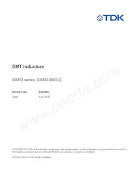 B82496C3429J000 Datasheet Cover