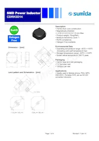 CDRH3D14NP-8R2NC Datasheet Copertura