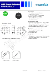 CDRH4D28CLDNP-680PC Datasheet Cover