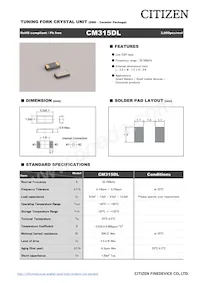 CM315DL32768EZFT數據表 封面