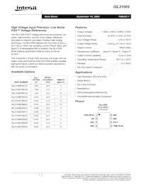 ISL21009BFB850ZS2568 Datasheet Copertura