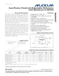 MAX6037BAUK25+T Datenblatt Cover