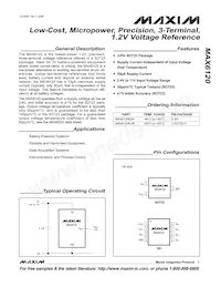 MAX6120EUR-T Datasheet Cover