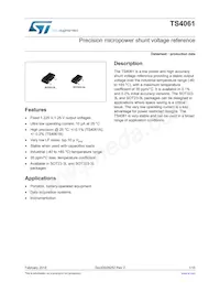 TS4061BILT-1.25 Datasheet Copertura