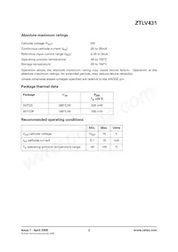 ZTLV431AFTA Datasheet Page 2