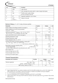 BTS426L1 E3062A Datasheet Page 2