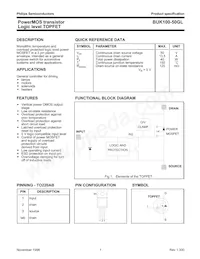 BUK100-50GL Datasheet Copertura