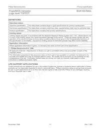 BUK100-50GL Datasheet Page 11