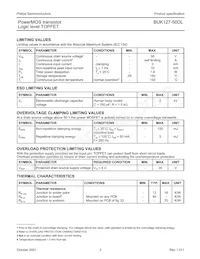 BUK127-50DL Datasheet Pagina 2
