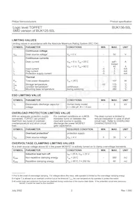 BUK136-50L Datasheet Page 2