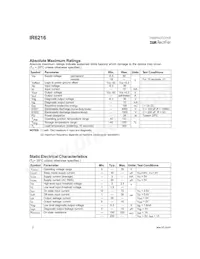 IR6216S Datasheet Page 2