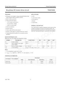 TDA5140AT/C1 Datasheet Page 2