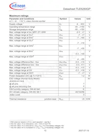 TLE6280GPAUMA2數據表 頁面 10