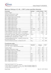 TLE6282GXUMA1 Datasheet Page 4