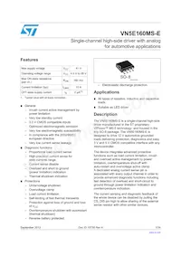 VN5E160MS-E Datasheet Cover