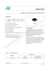 VN920-B5H13TR Datasheet Cover